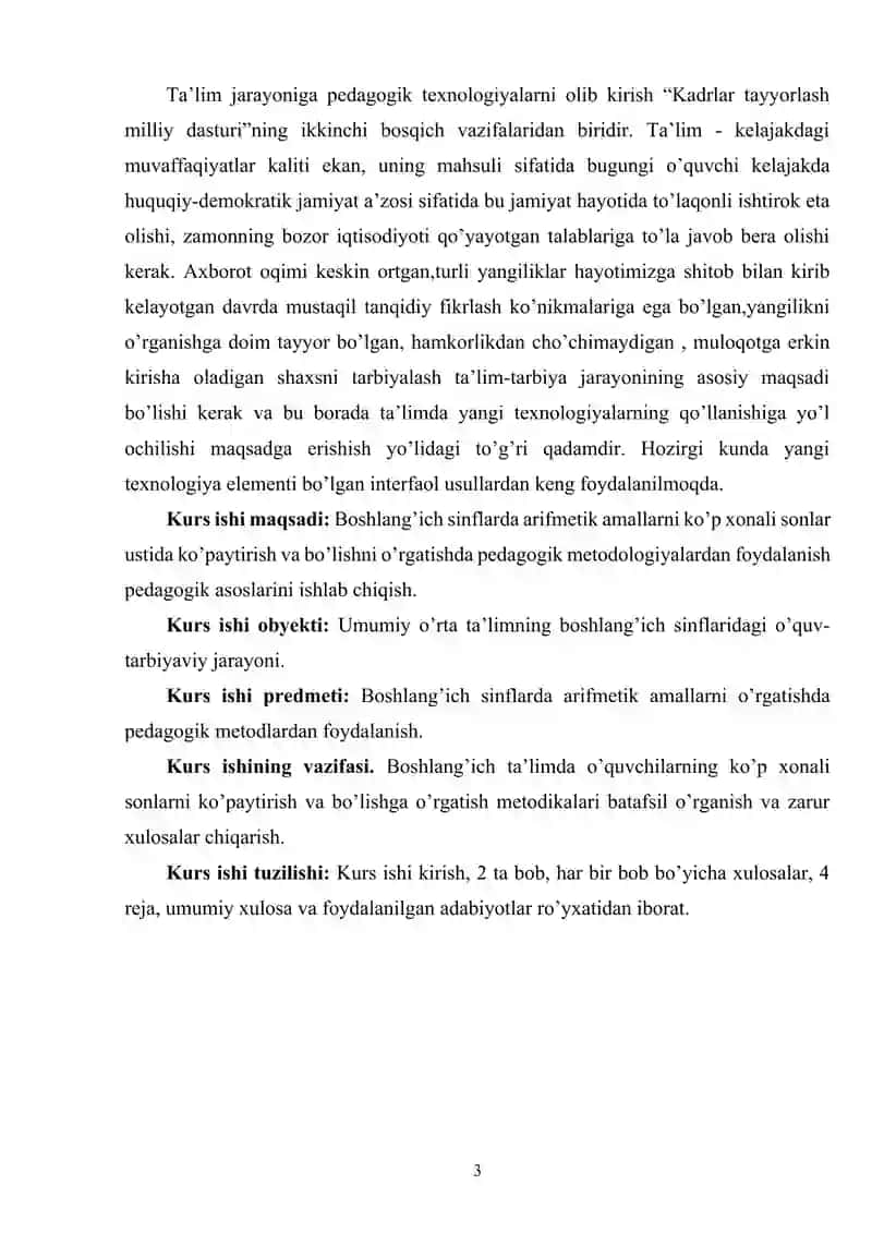 Ko’p xonali sonlar ichida ko’paytirish va bo’lishga o’rgatish metodikasi 3