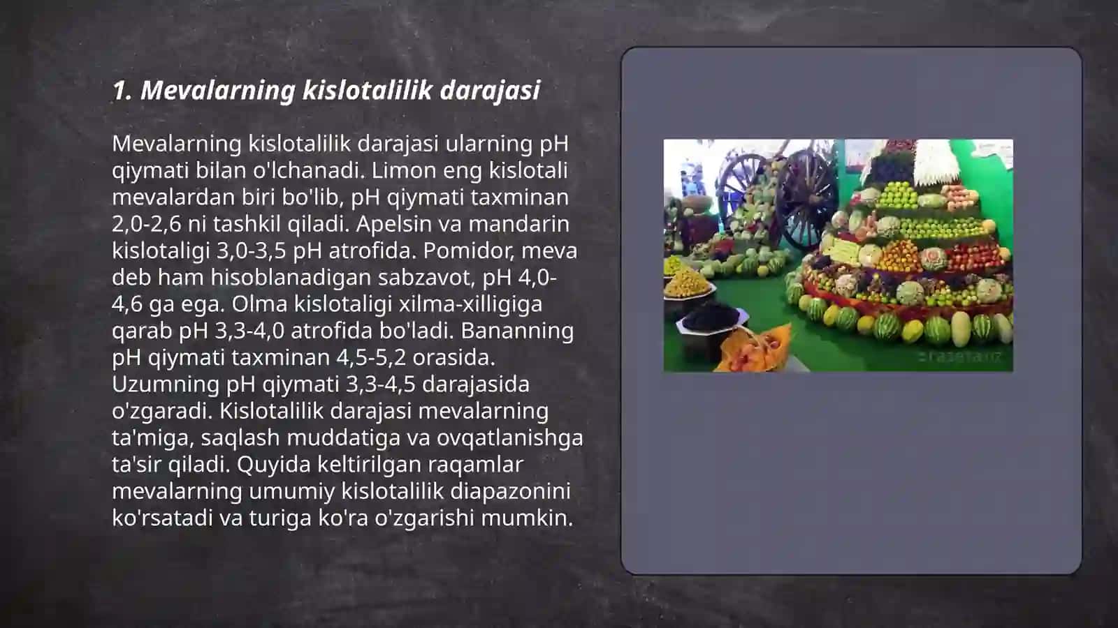 Meva-sabzavotlarning kislotaliligini aniqlash 3