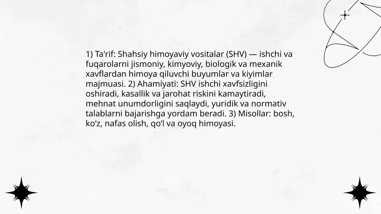 Shahsiy himoyaviy vositalar 3