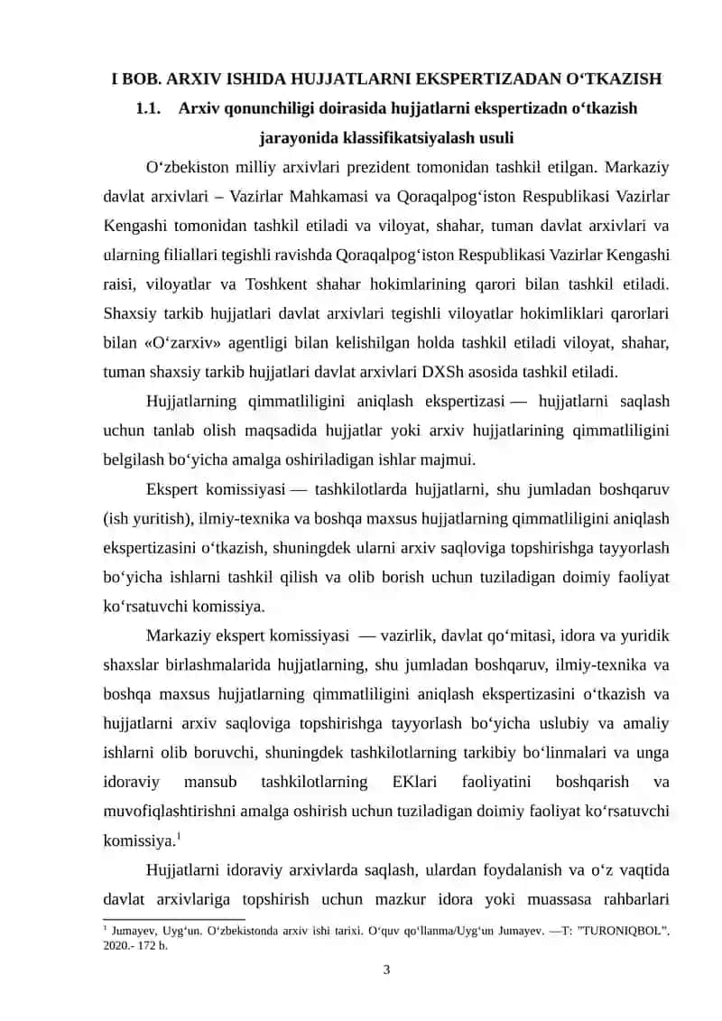 Arxiv hujjatlari qimmatdorligini ekspertiziyasini tashkil qilish 3