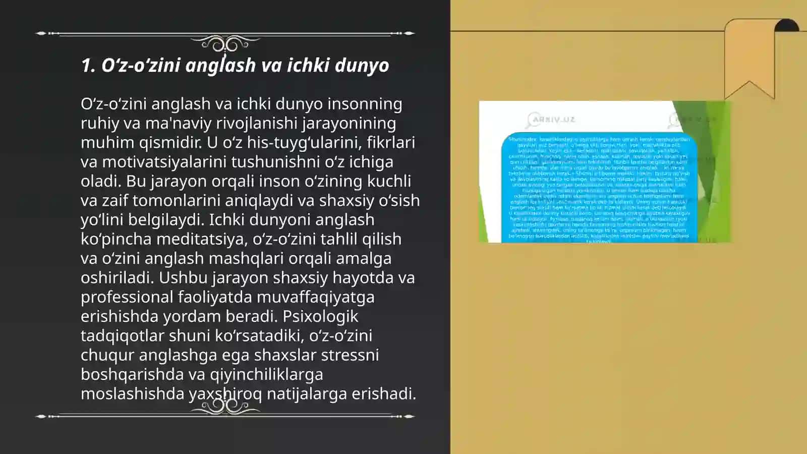 O‘z-o‘zini anglash va ichki dunyo 3