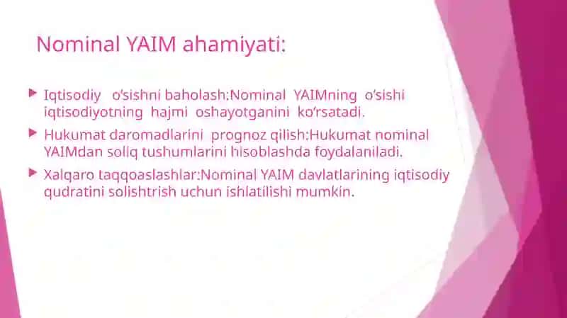 Nominal Yalpi Ichki Mahsulot 3