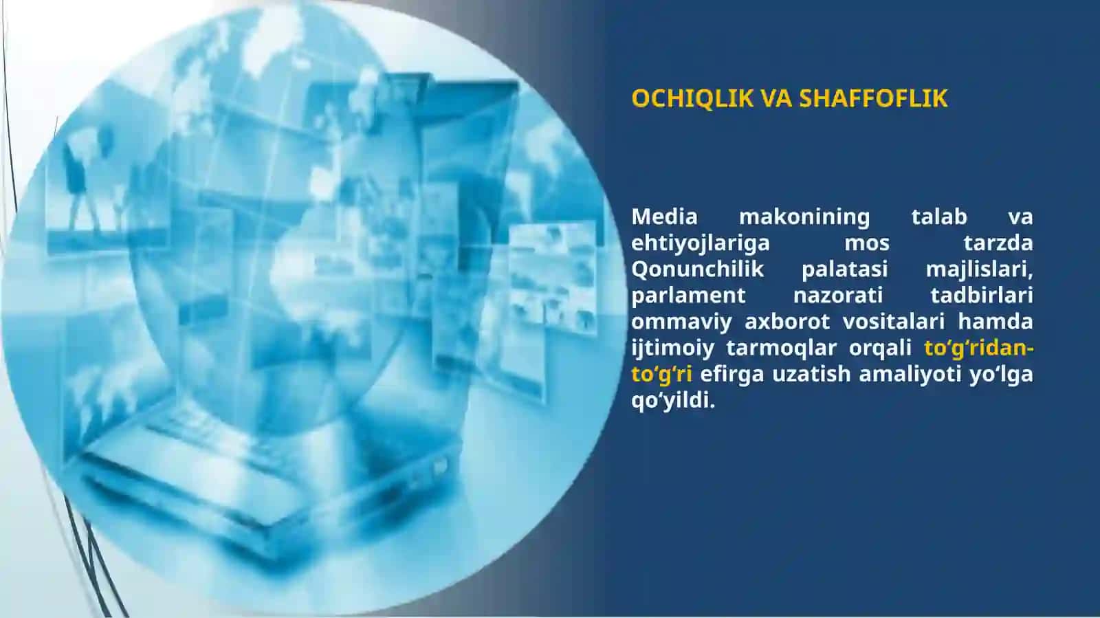 O‘zbekistonda xalqchil parlamentni shakllantirish ISLOHOTLARI 3