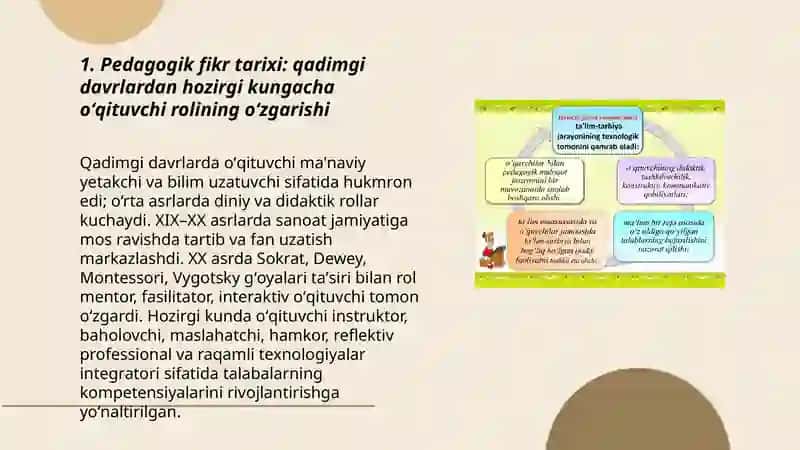 Pedagogik fikr tarixi va maktab amaliyotida oʻqituvchi mahorati masalalari 3