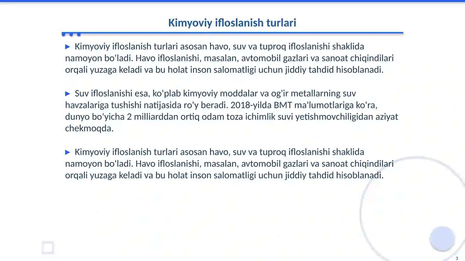 Kimyoviy ifloslanish va uning atrof-muhitga taʼsiri 3