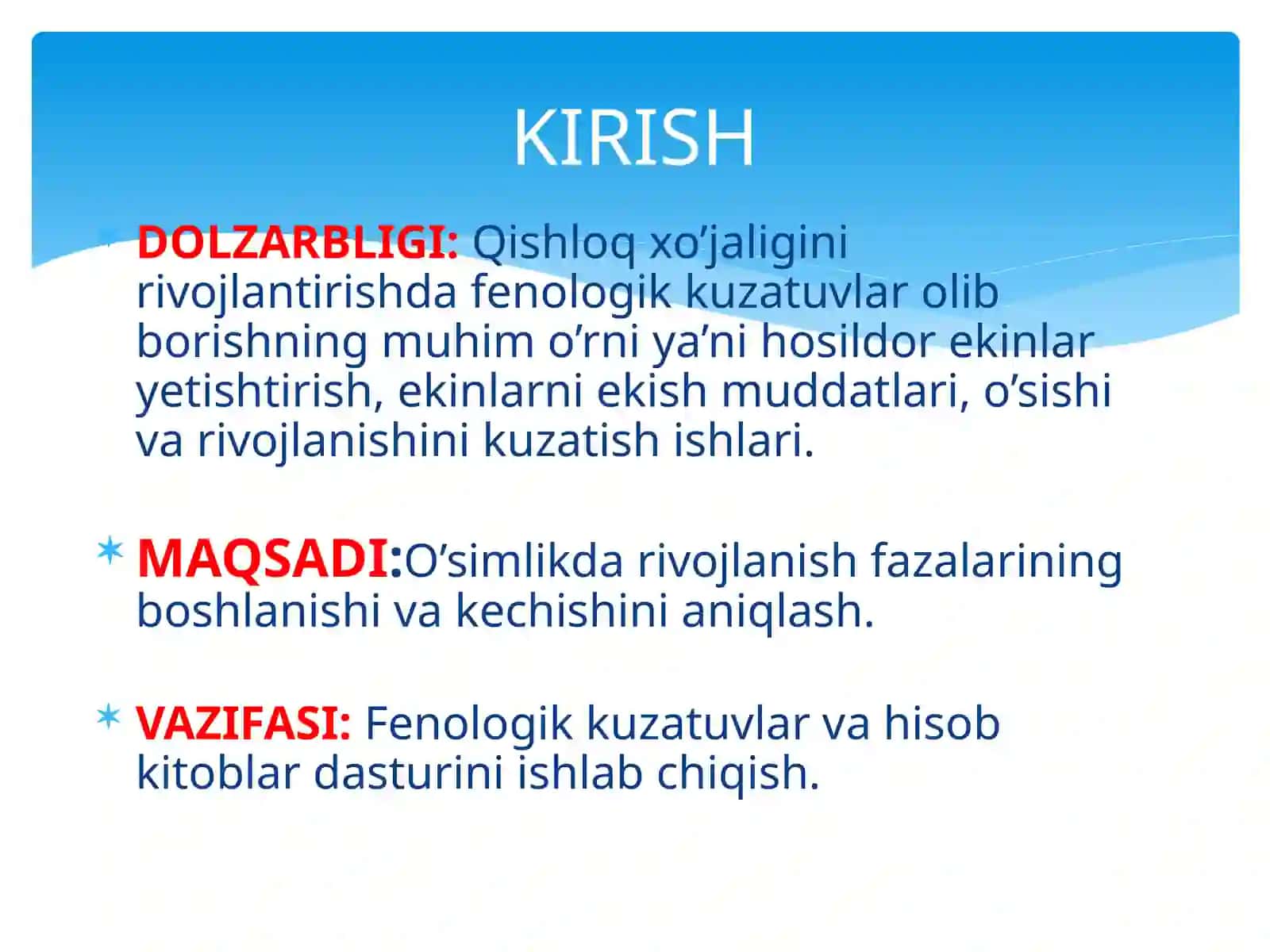 DALA TAJRIBASIDA FENOLOGIK KUZATUVLAR OLIB BORISH 3