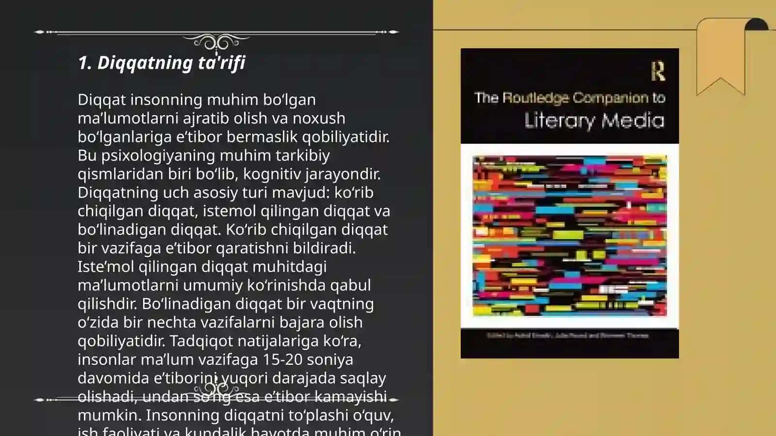 Diqqat haqida tushuncha va uning nerv fiziologik asosi 3