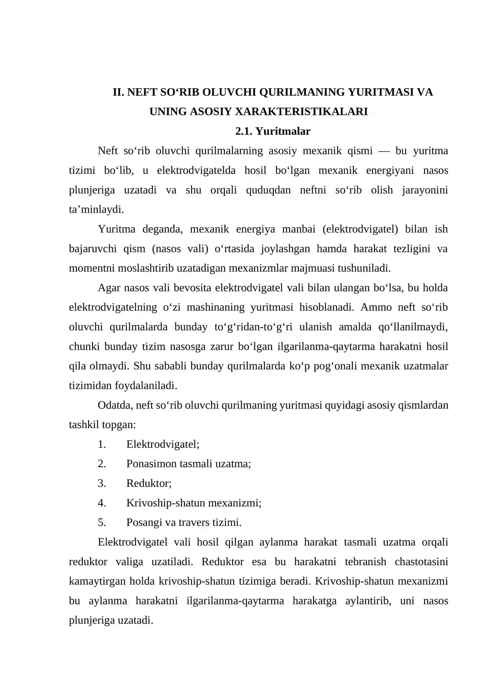 NEFT SO’RIB OLUVCHI QURILMALARNING YURITMASI 3