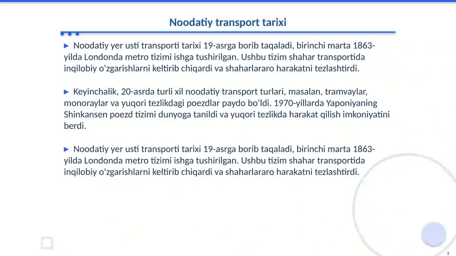 Noodatiy yer usti transporti: kreativlik va amaliyot 3