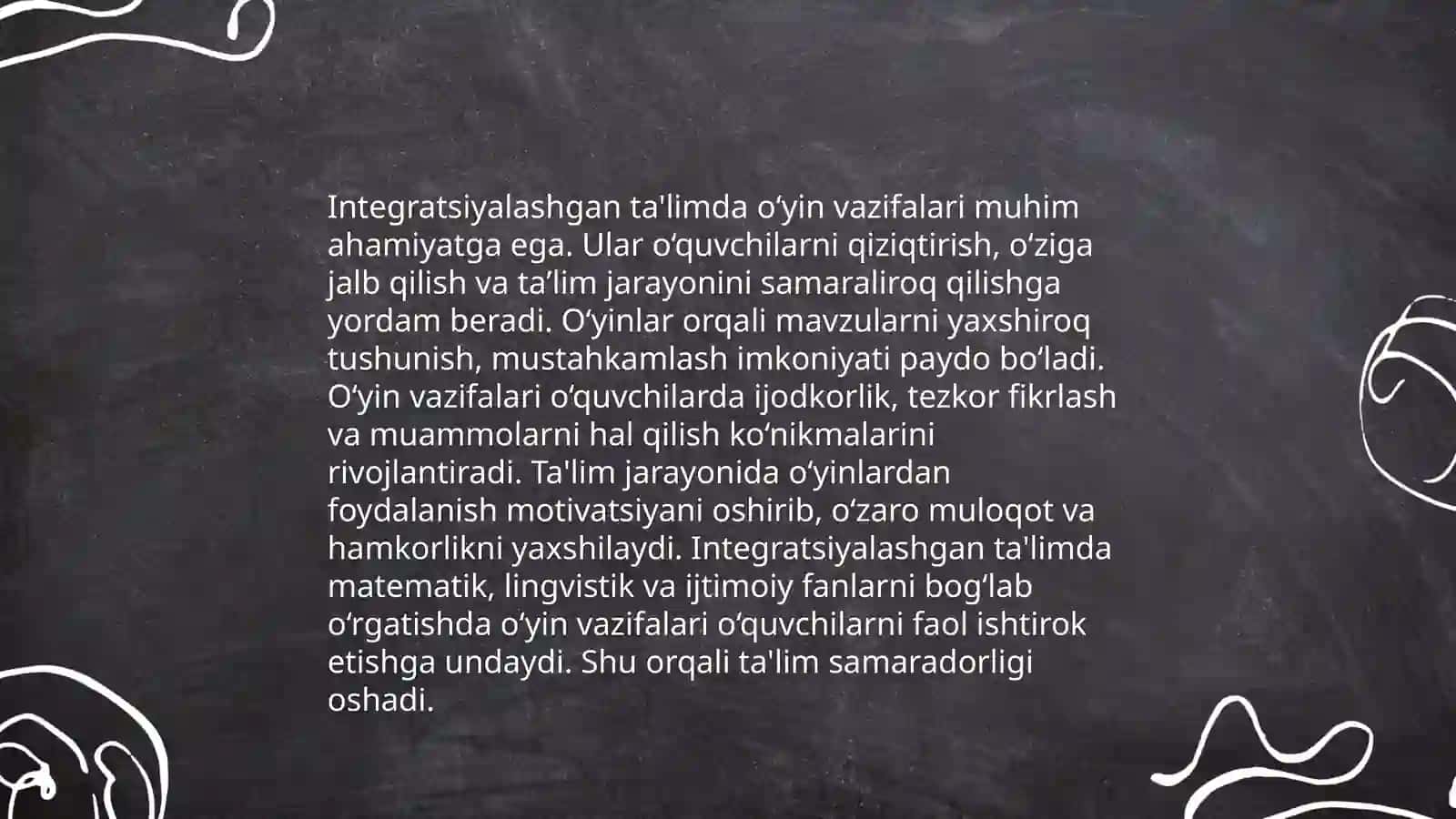 Integratsiyalashgan talimda oʻyin texnalogiyasi 3