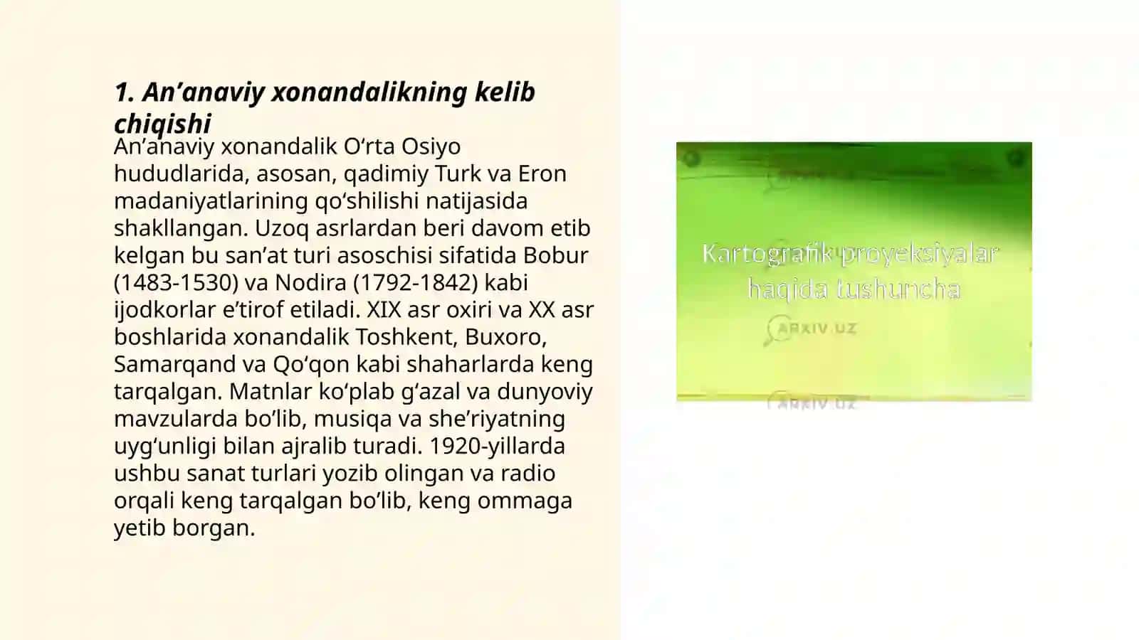 Anʼanaviy xonandalik tarixi haqida tushuncha 3