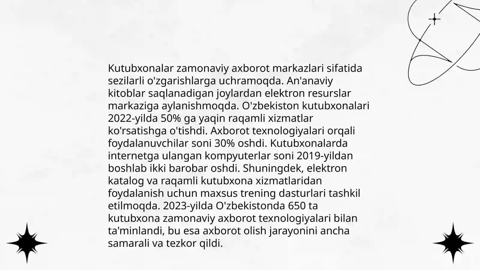 Kutubxona axborot faoliyati tizim sifatida rivojlanish 3