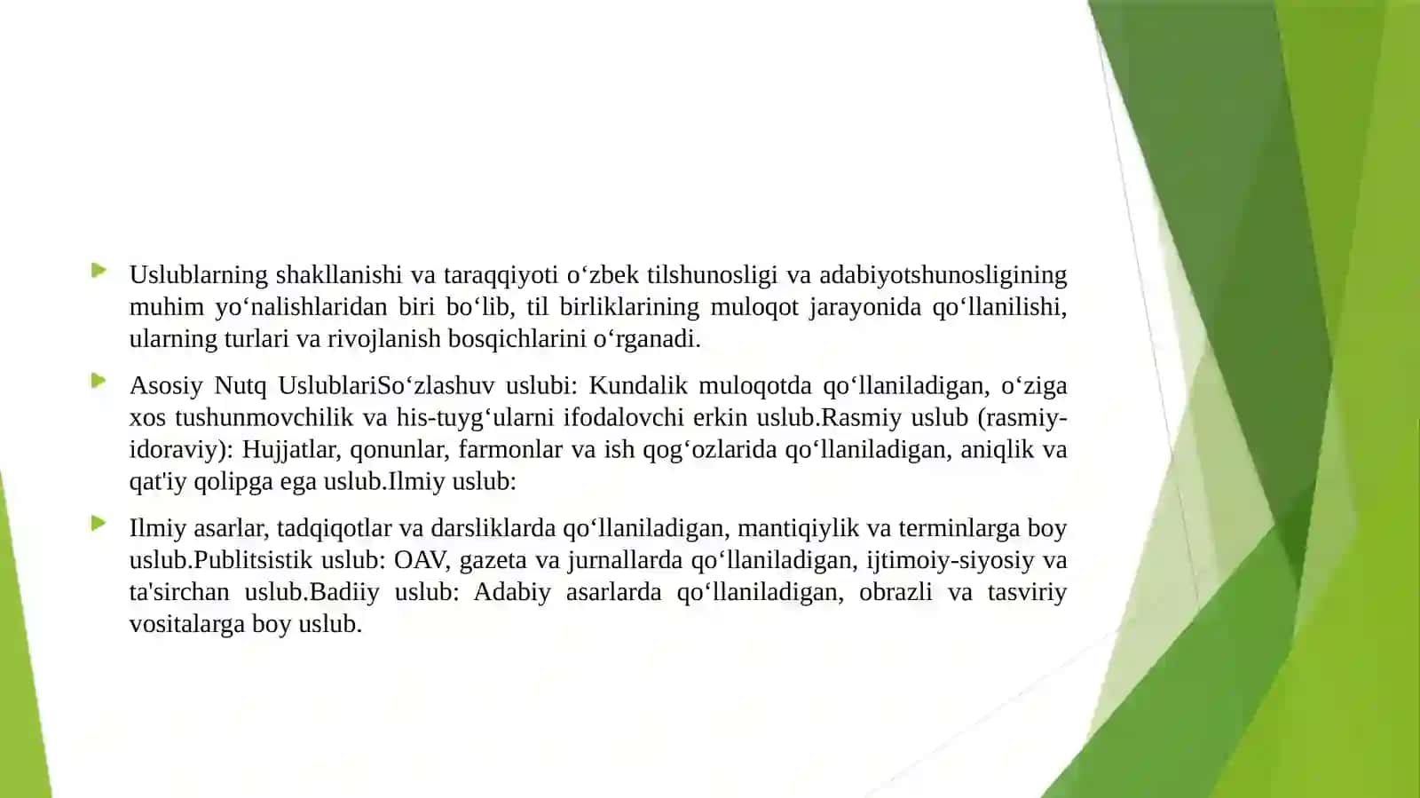 USLUBLARNING SHAKLLANISHI VA TARAQQIYOTI AKS ETGAN MANBALARNI O‘RGANISH 3