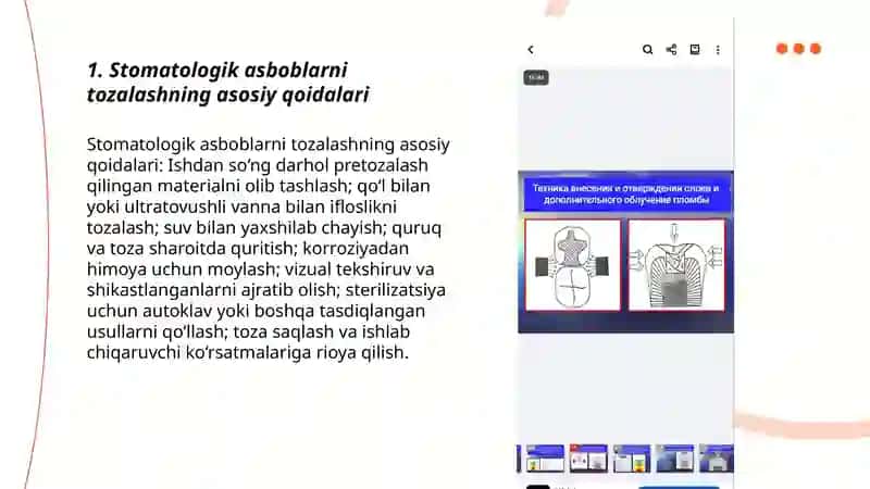 Stomatologiya asboblarini parvarish qilish 3