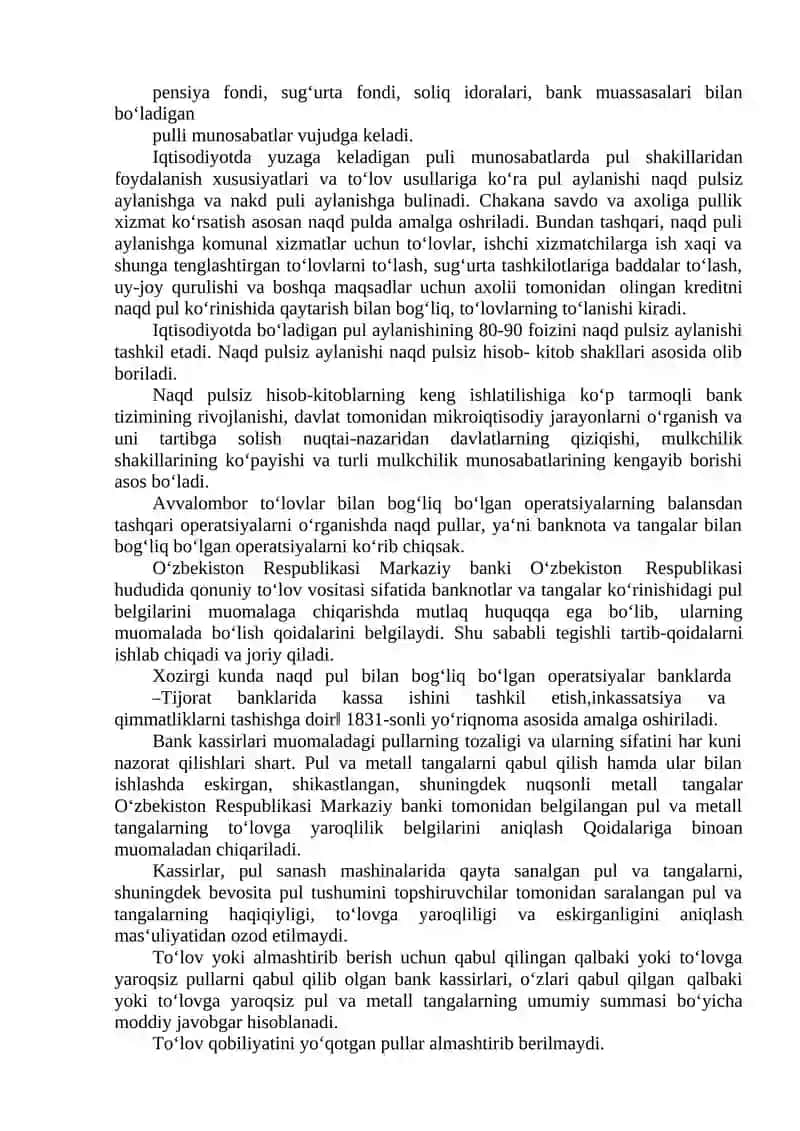 Banklarda balansdan tashqari operatsiyalar hisobi 3
