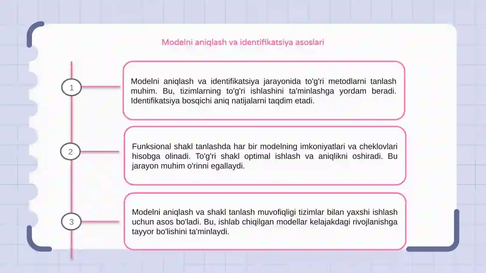 Modelni aniqlash (identifikatsiya) va funksional shaklni tanlash 3