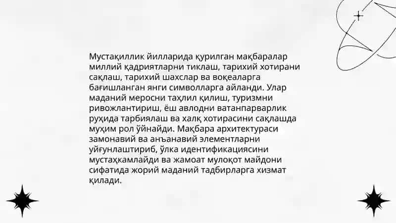 Мустақиллик йилларида қурилган мақбара ва масжидлар 3