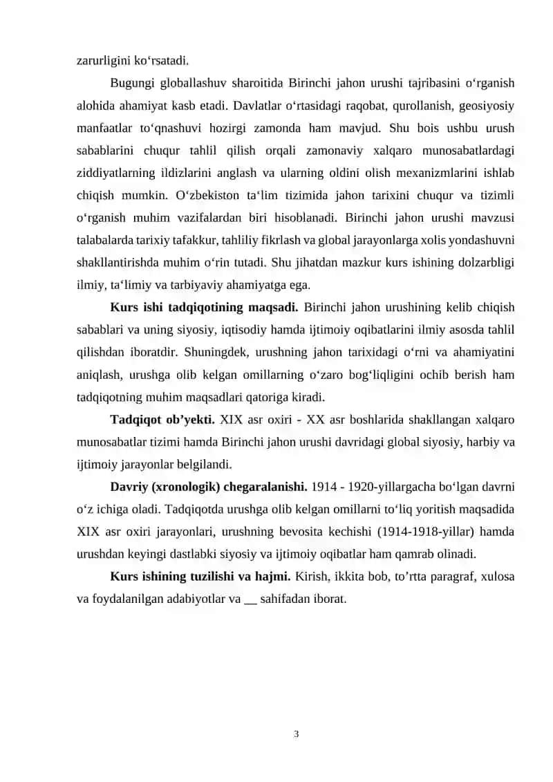 Birinchi jahon urushining kelib sabablari va oqibatlari 3