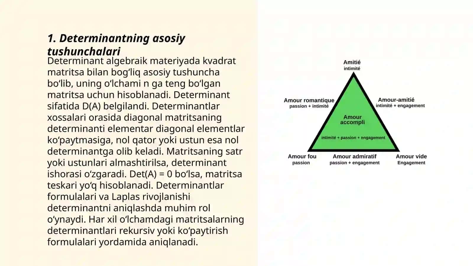 Determinantlar nazariyasini aksiomatik qurish 3