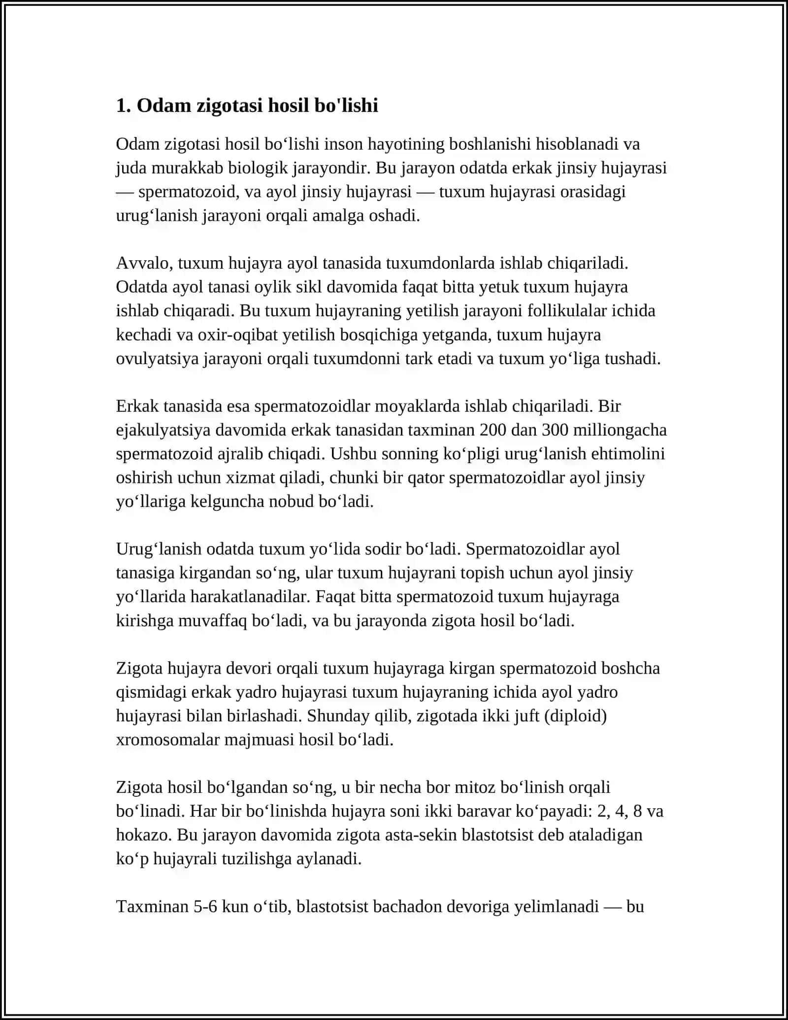 ODAM EMBRIOLOGIYA QALTASI DAVRLARI 3