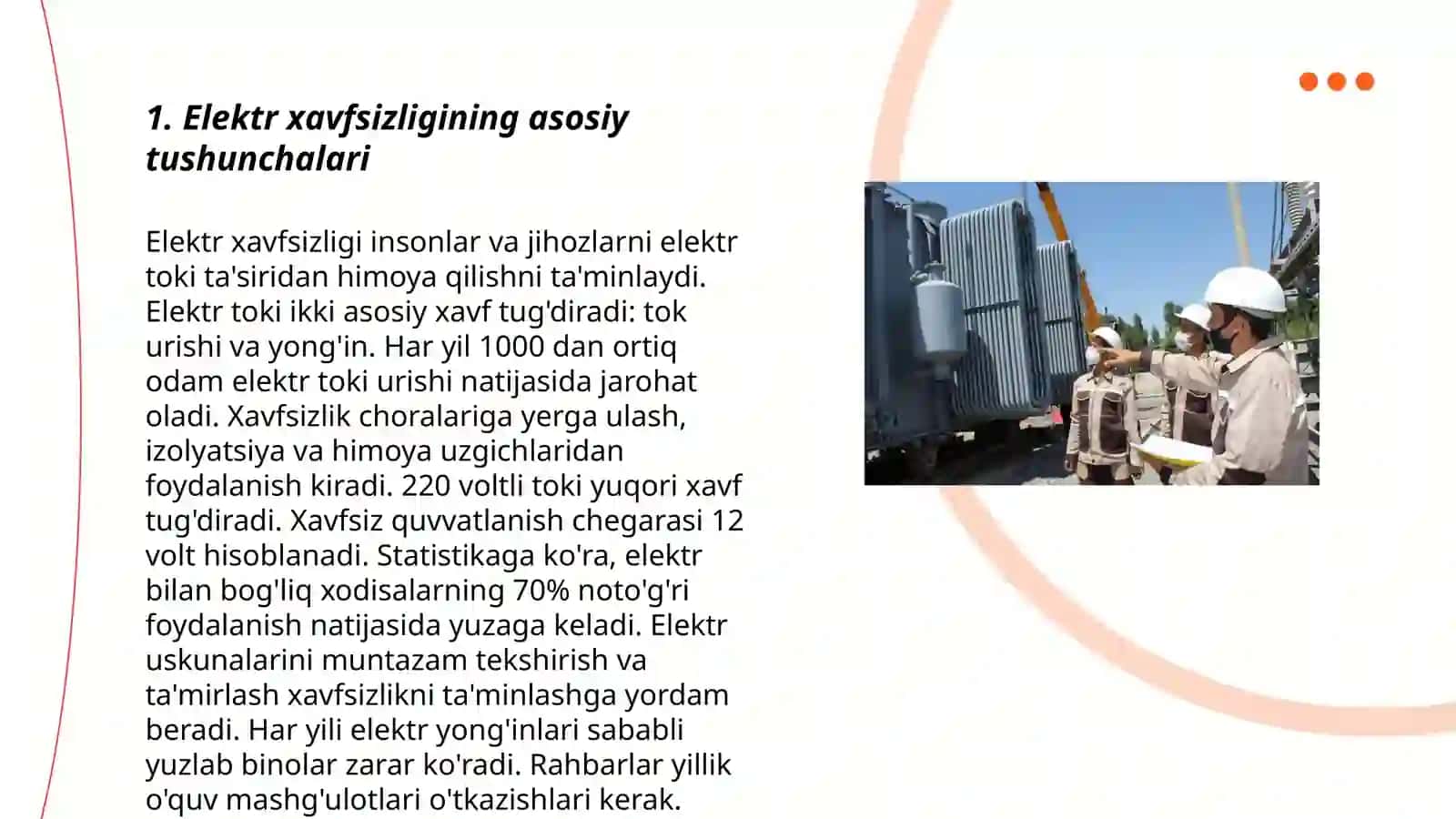 Kamukatsion apparatlarda ish bajarishda elektr havfsizligi 3