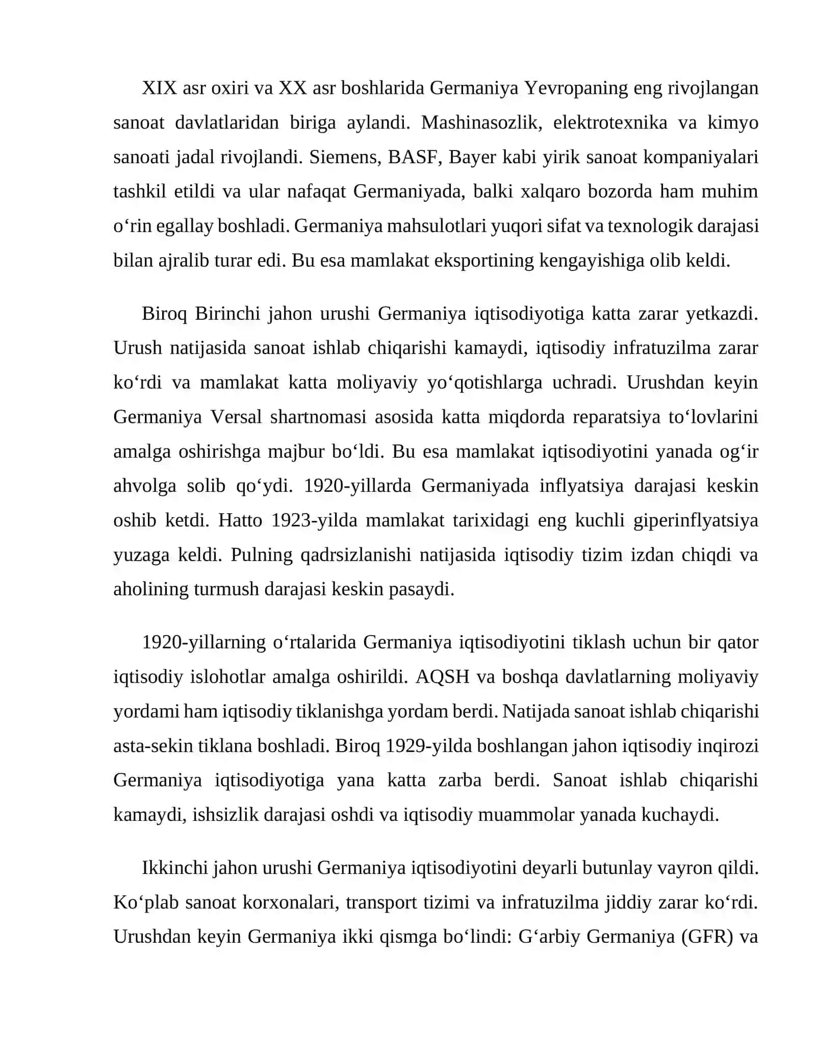 Germaniya iqtisodiyoti rivojlanishining xususiyatlari va unda soliq tizmining roli 3