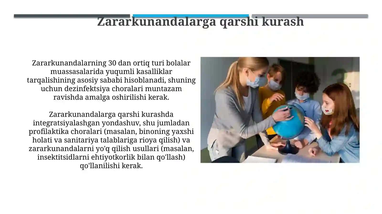 Bolalar muassasalarini loyihashtirish qurish va jihozlashga boʻlgan gigiyenik talablar 3