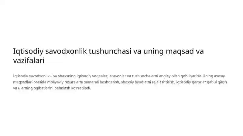 Boshlangʻich sinf o'quvchilarida iqtisodiy savodxonlikni shakllantirish 3