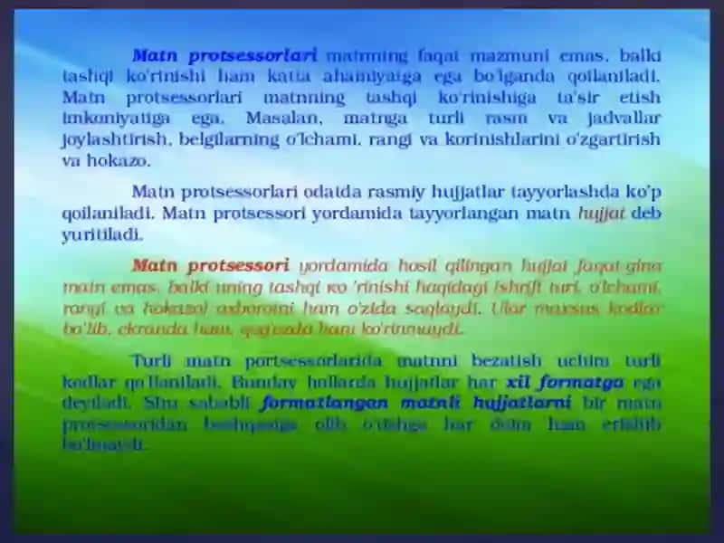 Word matn muharriri 3