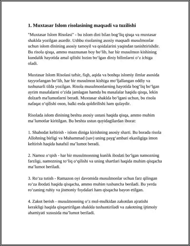 MUXTASAR ISLOM RISOLASI 3
