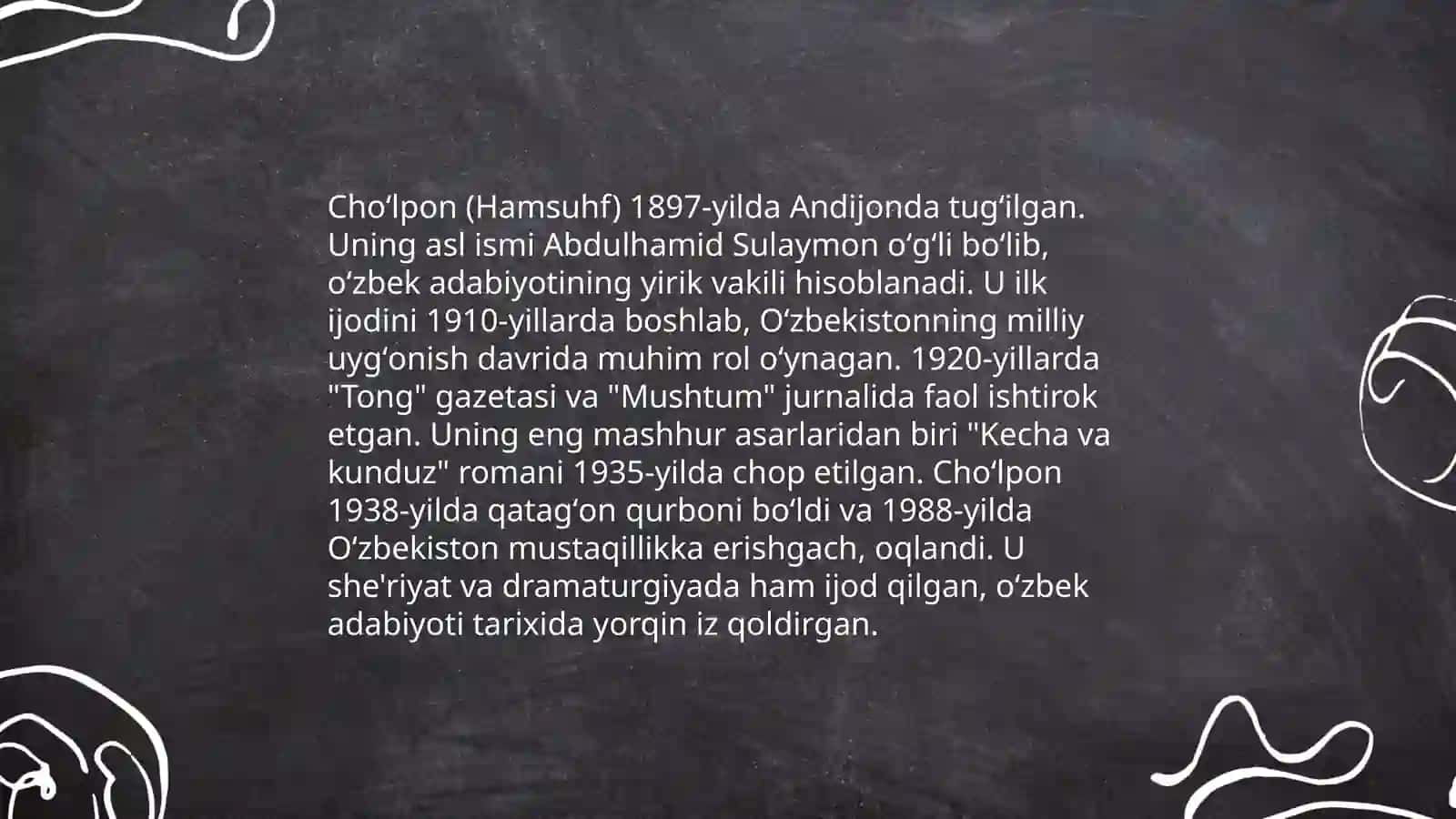 Cho'lponning hayoti va ijodiy taraqqiyoti 3