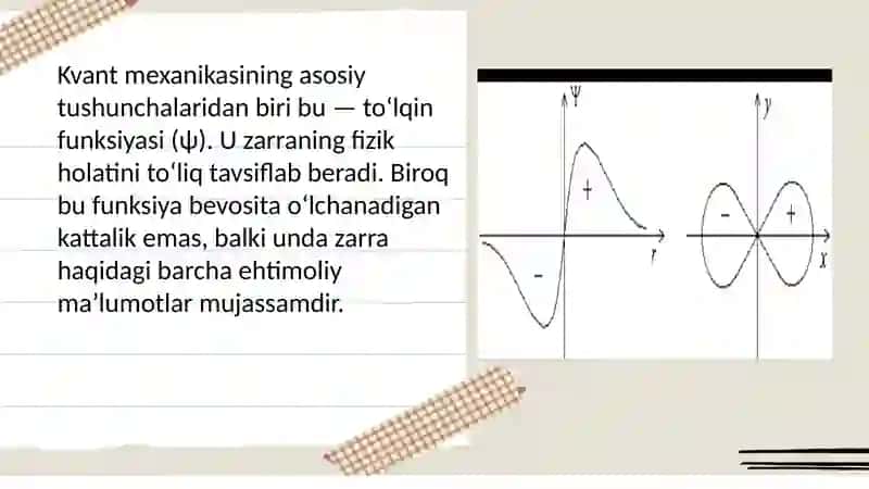 To'lqin funksiyaning statistik talqini va ehtimolyot 3