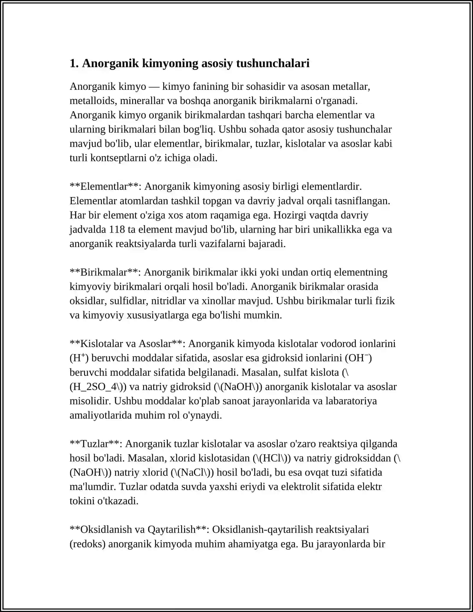 ANORGANIK KIMYO FANINING PREDMETI VA RIVOJLANISH DAVRLAR VA METODLAR 3