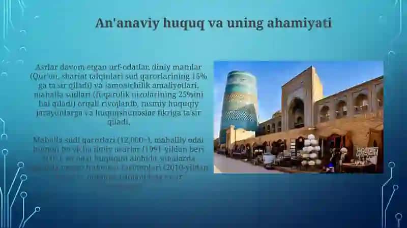 Mustaqil O'zbekiston huquqining shakllanishi va asosiy manbalari 3
