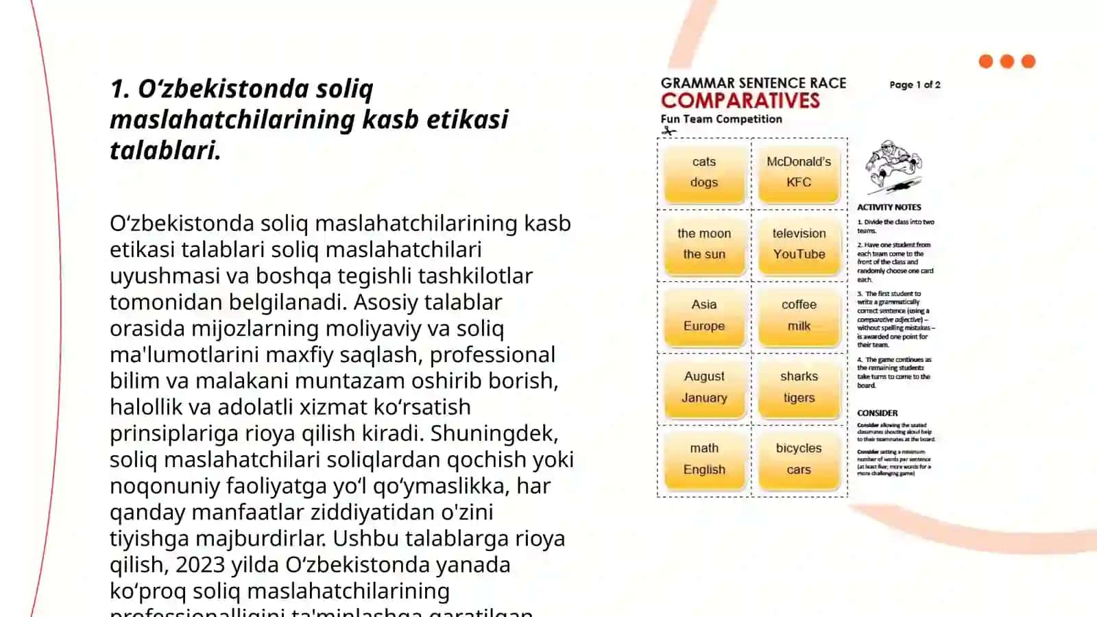 Oʻzbekiston va Fransiya davlatlarda soliq maslahatchilarining kasb etikasi va muomila madaniyatiga qoʻyilgan talablarning qiyosiy tahlili 3