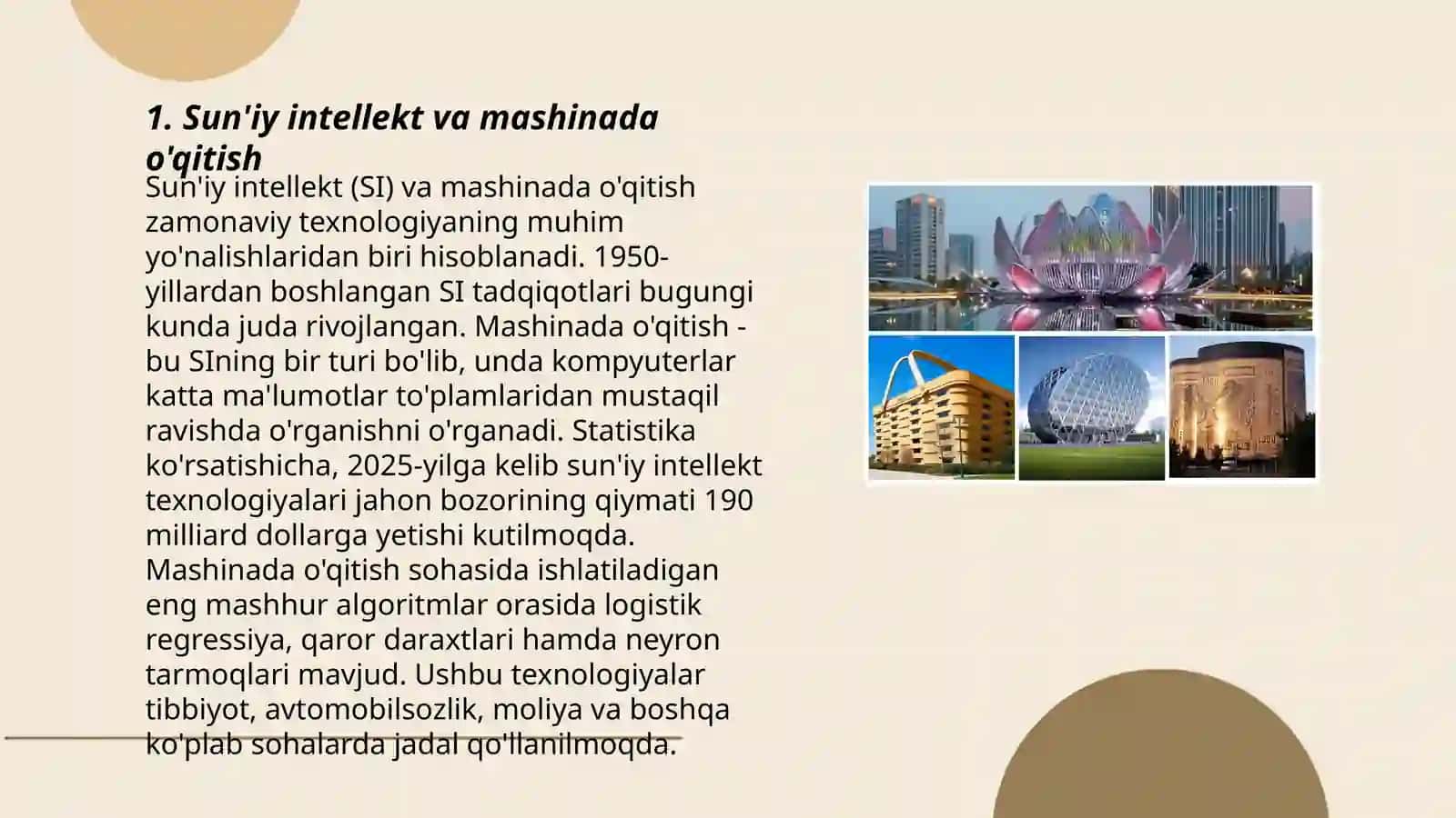 Sun'iy intellekt va mashinada o'qitish 3