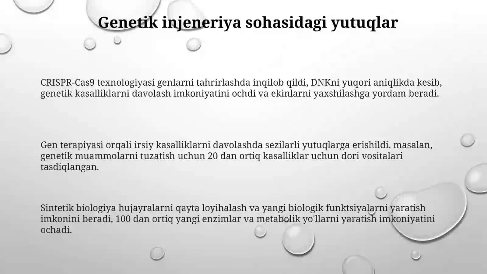 Genetik muhandislik sohasida erishilgan yutuqlar 3