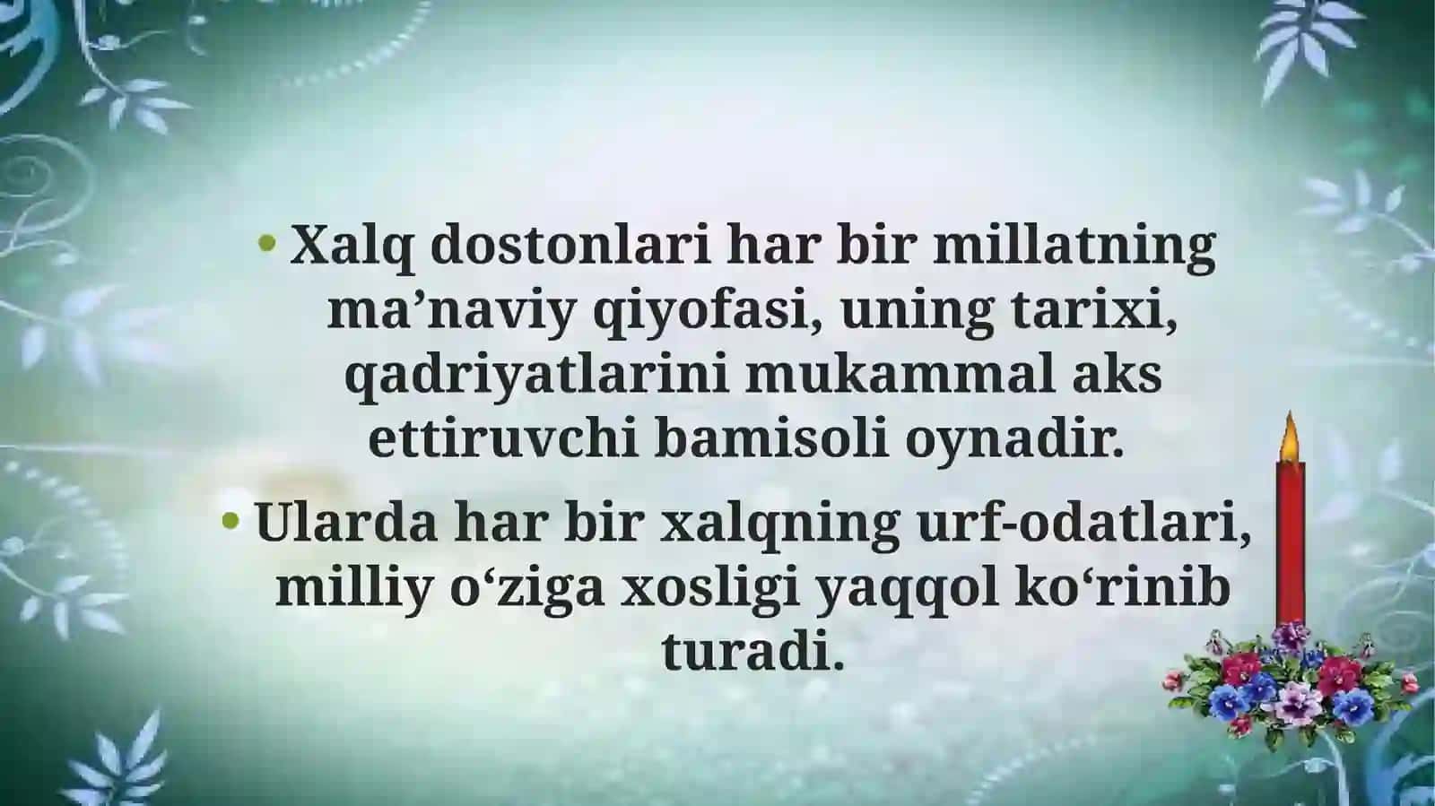 11-sinf Adabiyot fanidan Go'ro'g'lining tug'ilishi mavzuda dars taqdimot 3