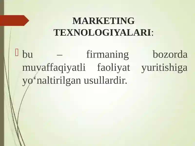 Marketing Texnologiyalari 3