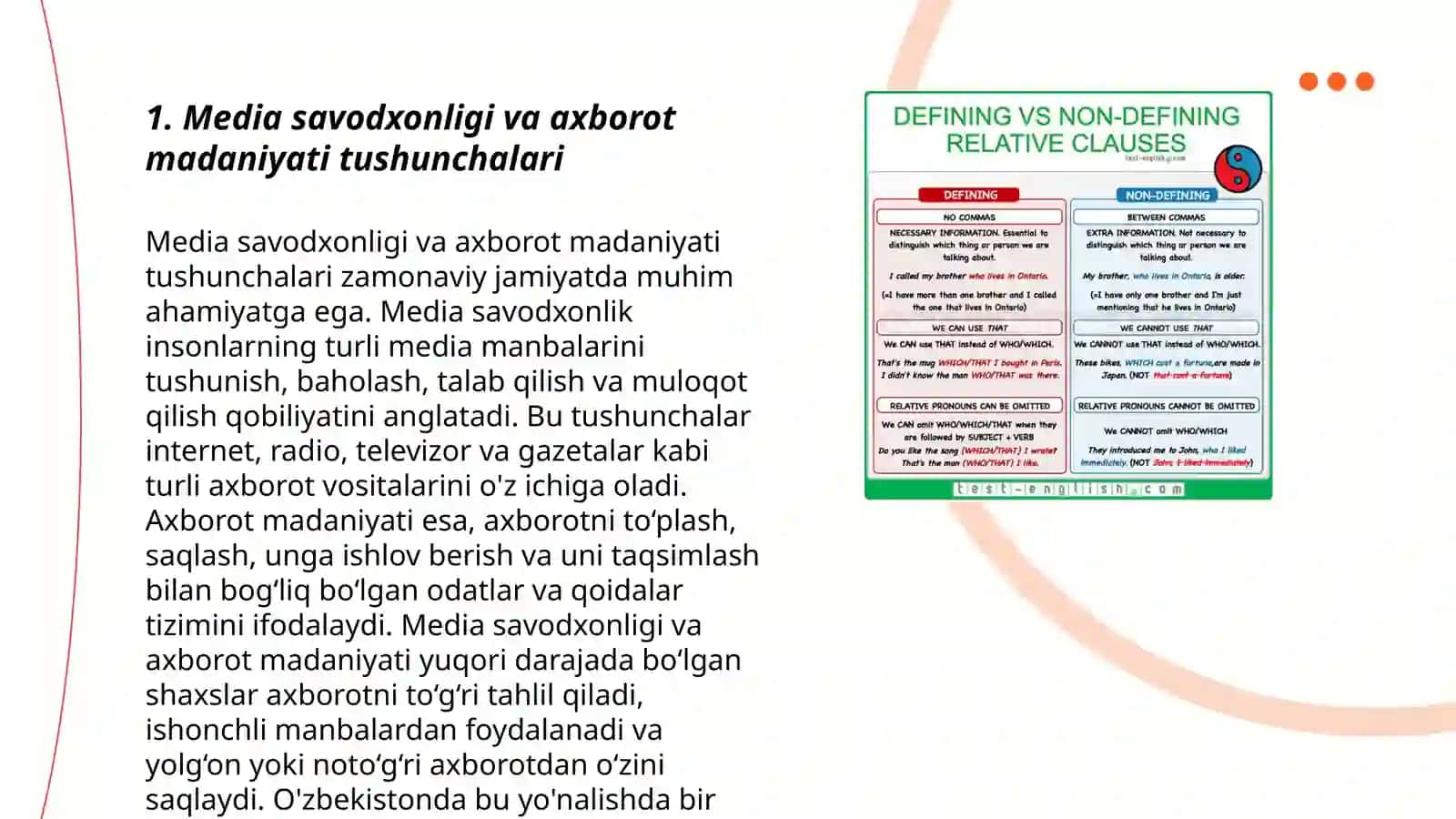 Media savodxonligi va axborot madaniyati fanining asosiy predmeti, vazifalari va uning rivojlanish evolyutsiyasi 3