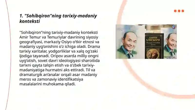 Abdulla Oripovning “Sohibqiron” dramasi tahlili 3