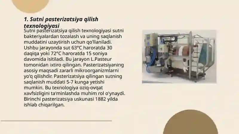 Sut mahsulotlarini qayta ishlash texnologiyasi 3