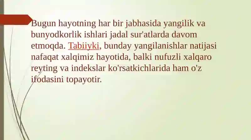 SİYOSIY- HUQUQIY SOHADAGI USTUVOR XALQARO REYTINGLAR VA ULARGA O'ZBEKISTONNING INTEGRATSIYALASHUVI 3