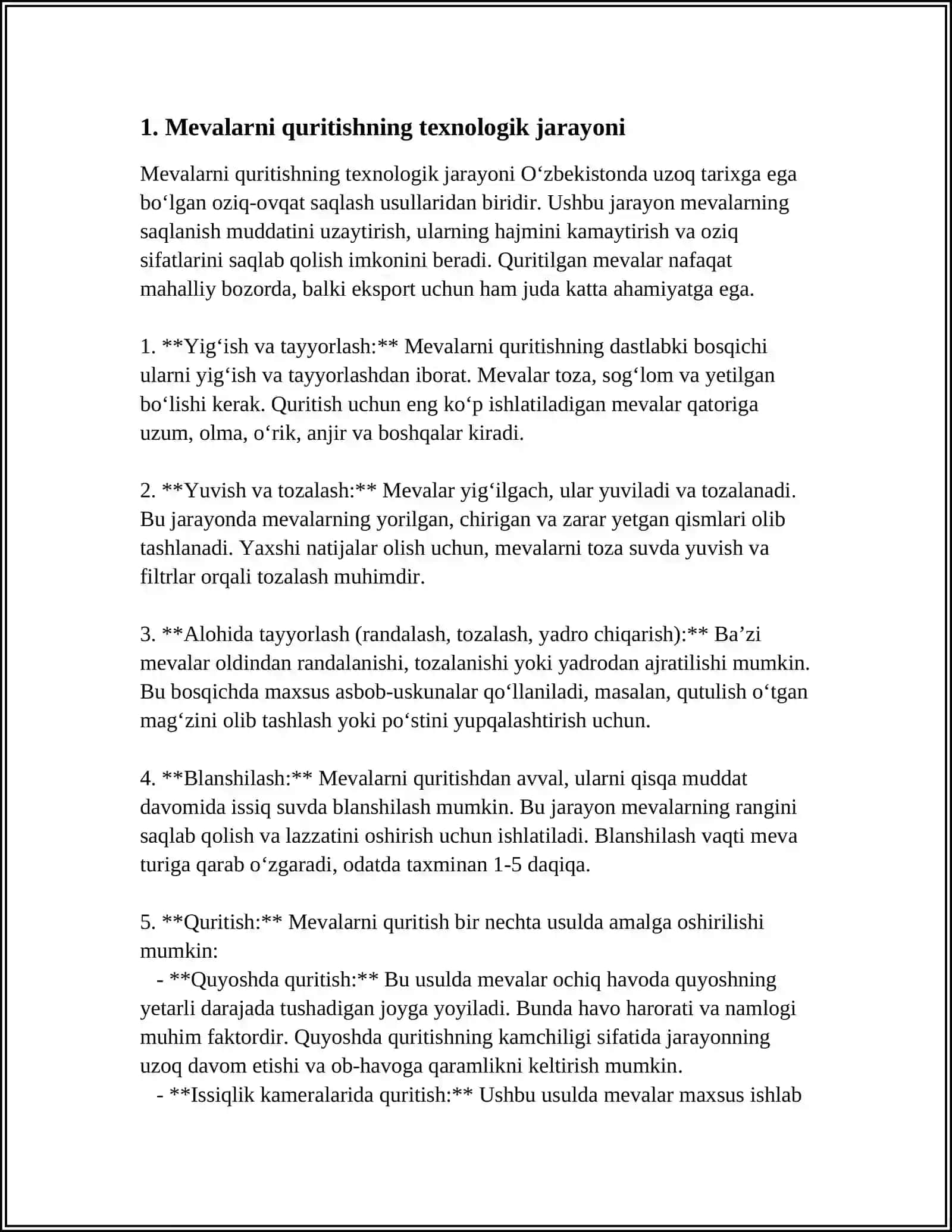 MEVALARNI QURITISH TEXNOLOGIYASI 3