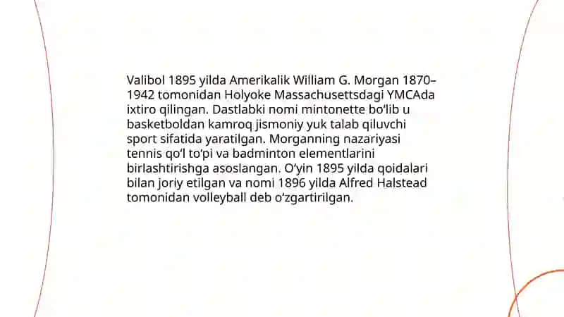 Valibol oʻyini vujudga kelishi va jahon boʻylab rivojlanish tarixi 3