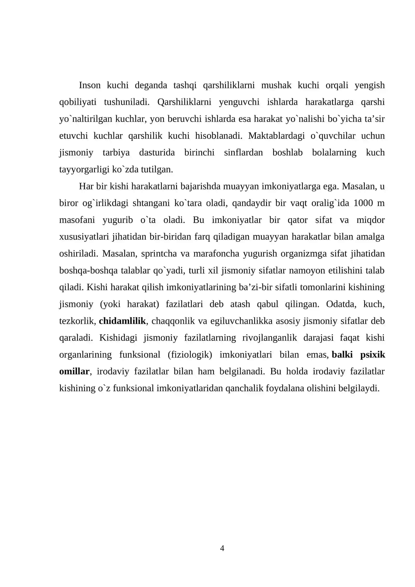 KUCH QOBILIYATLARINI TARBIYLASH METODIKASINI  KURS ISHI 3