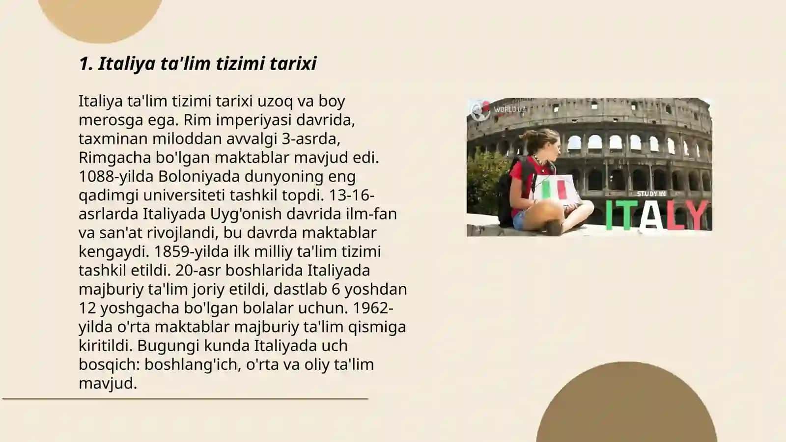 Italiya davlat ta’lim tizimi 3