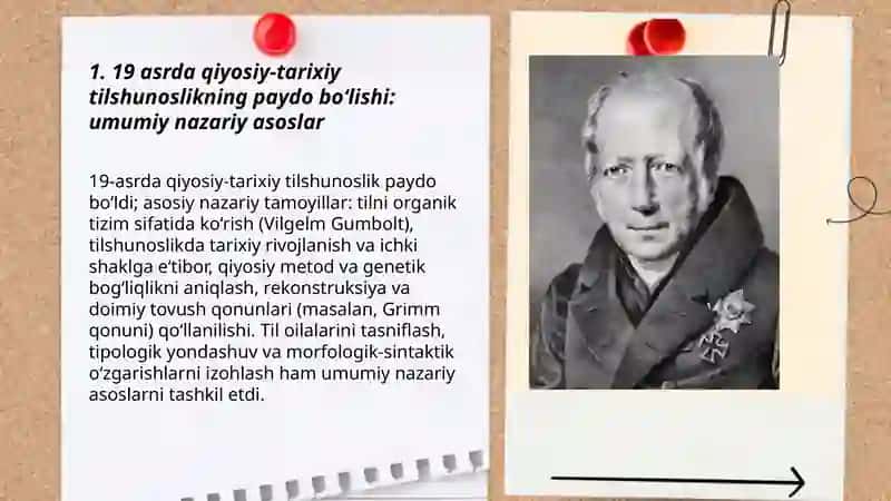 19 asrda qiyosiy tarixiy tilshunoslikning vujudga kelishi, Vilgelm Gumbolt ta'limoti 3