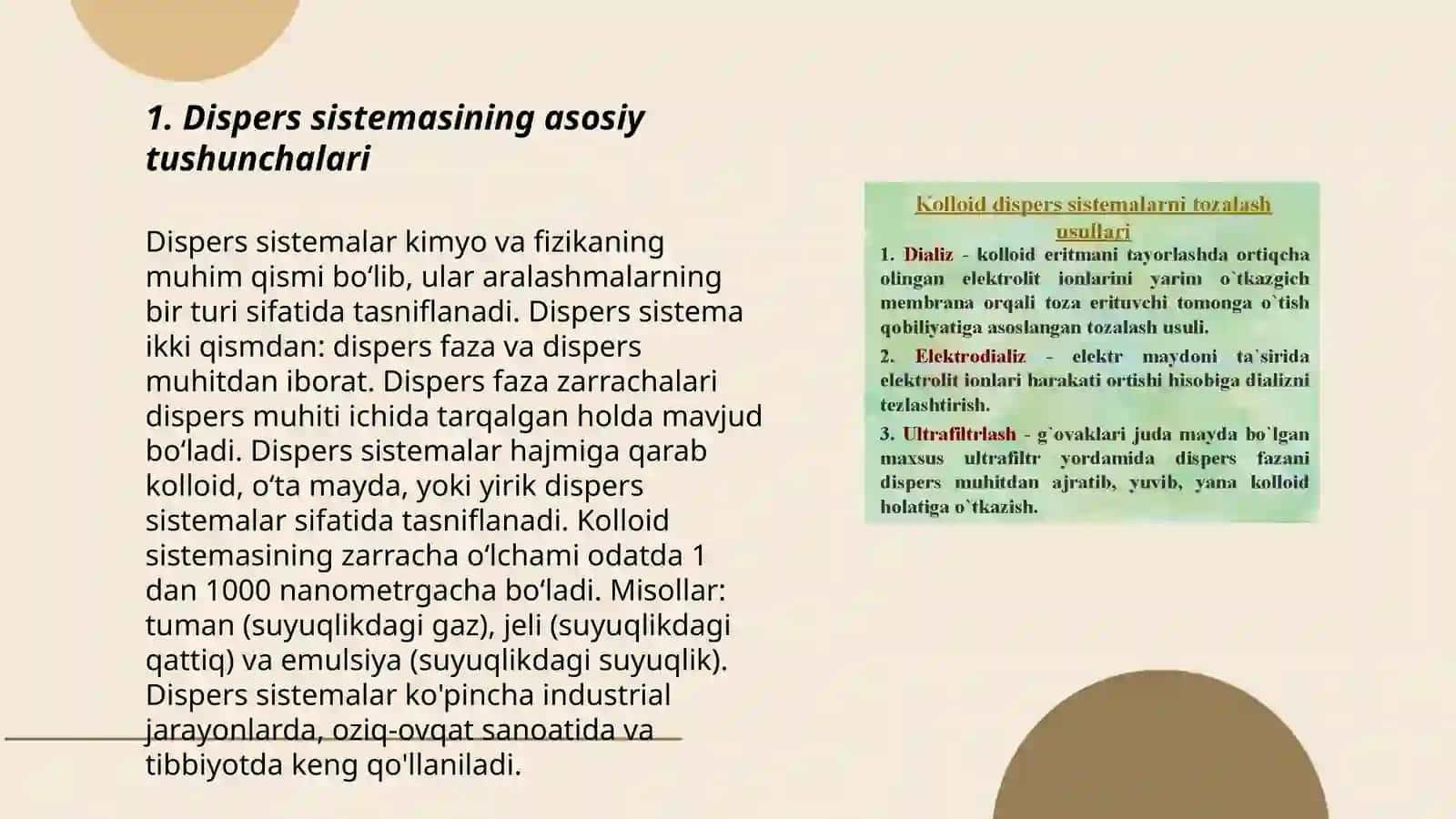 Dispers sistemalar. Tibbiyotdagi ahamiyati 3