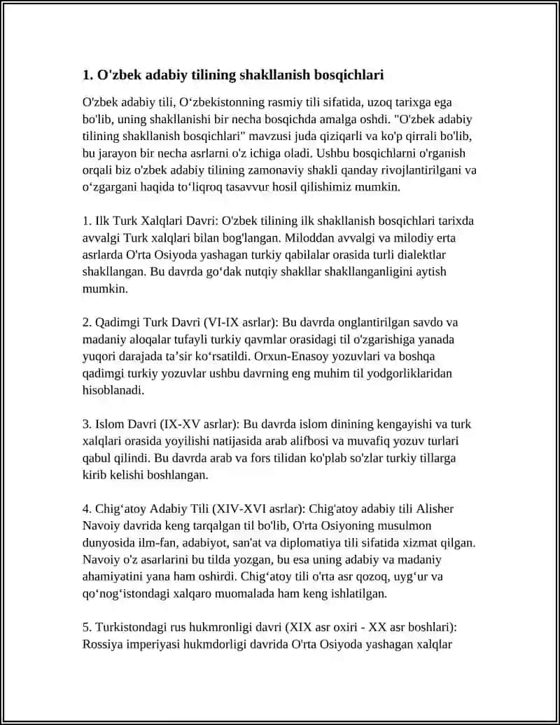 O'zbek adabiy tilining shakllanishi 3